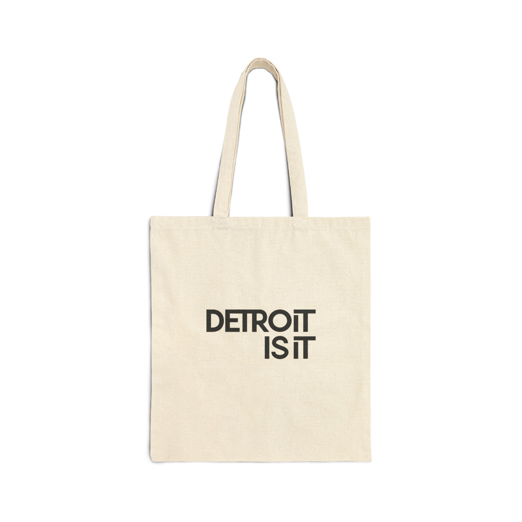Detroit Inspired Cotton Canvas Tote Bag, Eco-Friendly Shopping Bag